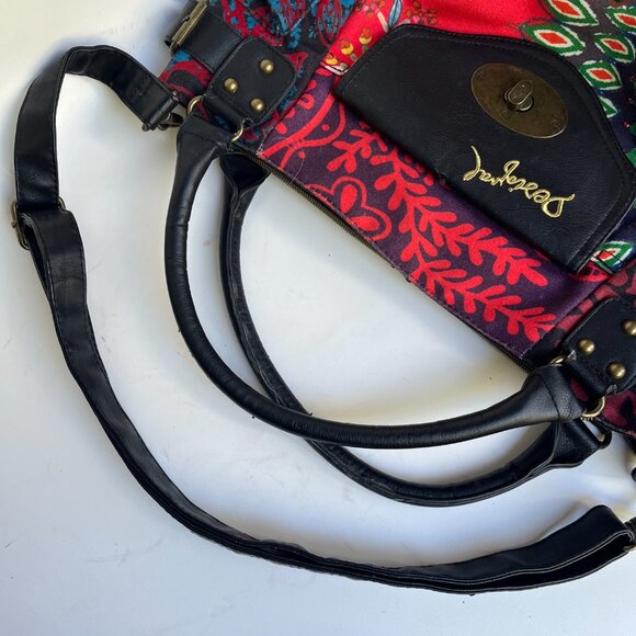 Desigual McBee Bag & Wallet Combo - Multicolor Canvas Crossbody Bag, Used - Picture 6 of 14